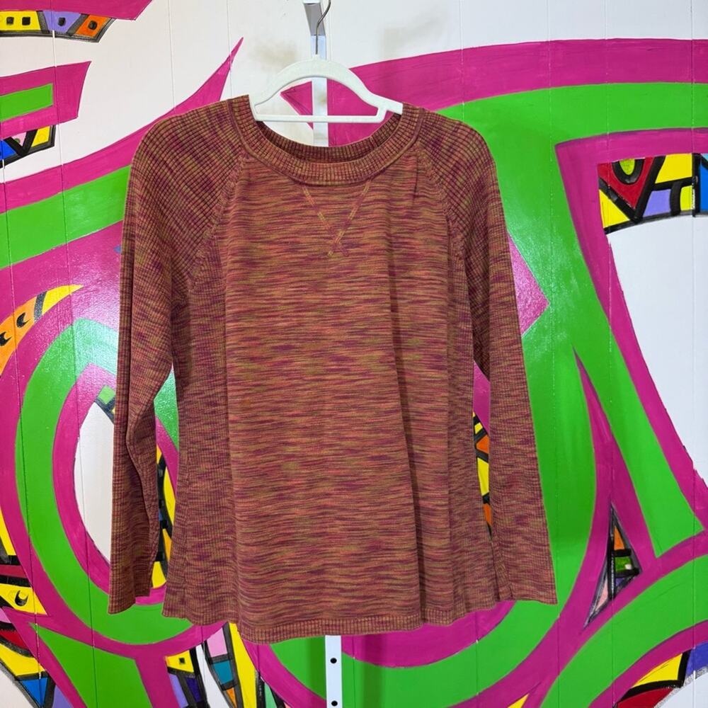 Relativity, Pink and Brown Heathered Knit Sweater. Size XL. Excellent condition!